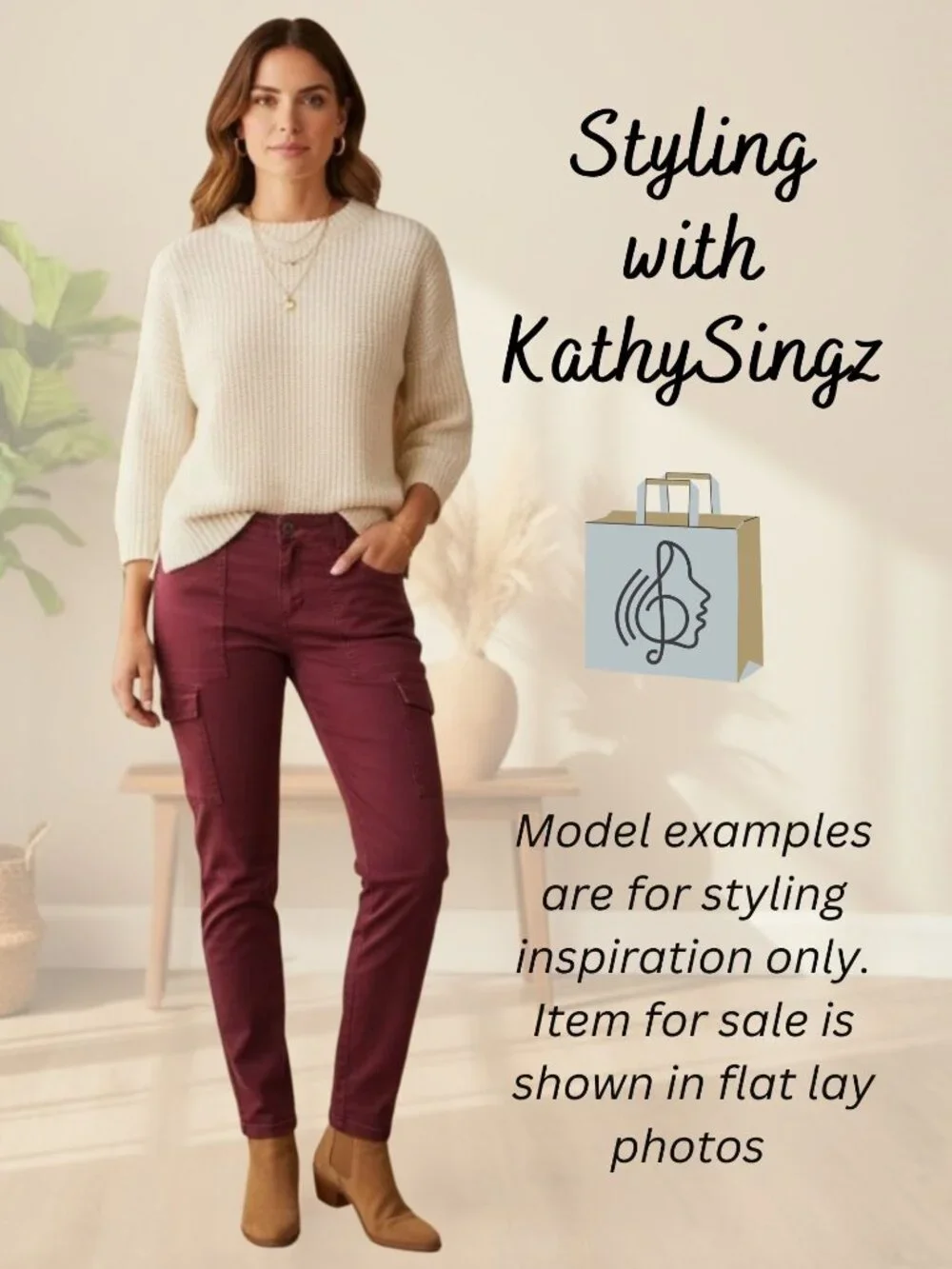 Pilcro Anthropologie Pants Size 12 Wine Red Cargo Stretch Utility Jeans - Picture 9 of 12
